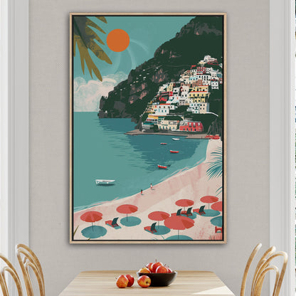 Sunny Amalfi Coast Day Art - Mediterranean Tranquility