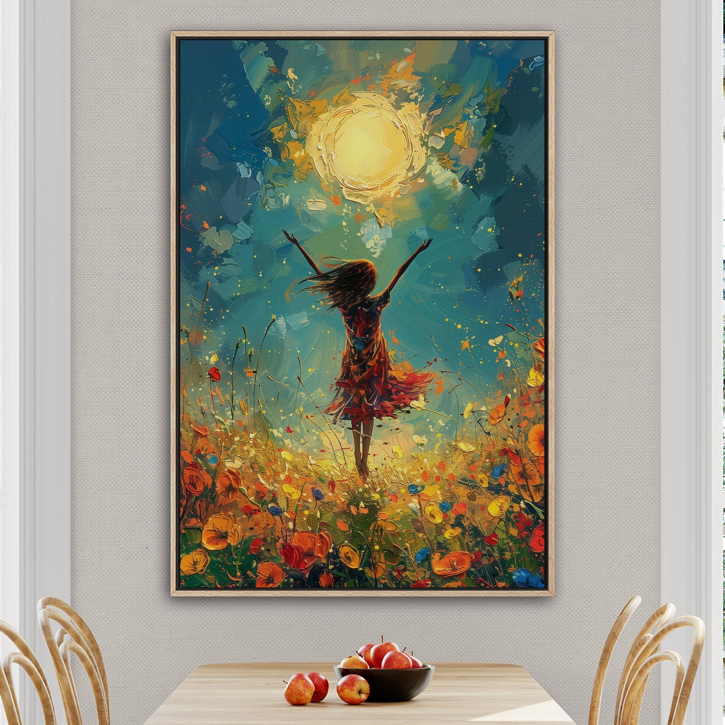 Vibrant, uplifting, energetic art for a lively Living Room - Joyful Dance