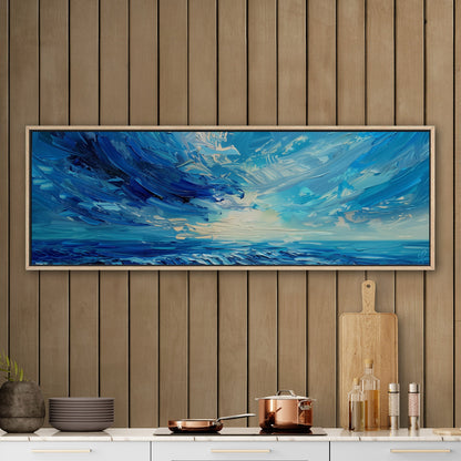 Elevate your space with this mesmerizing - Vibrant Abstract Ocean Brushstroke Art