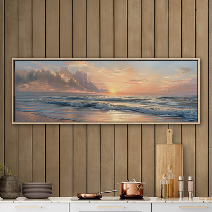 Coastal sunset serenity, pastel colors - Tranquil Reflections in Paradise