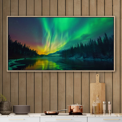 Aurora Borealis fills the sky - Ethereal Glow - Vibrant Dream