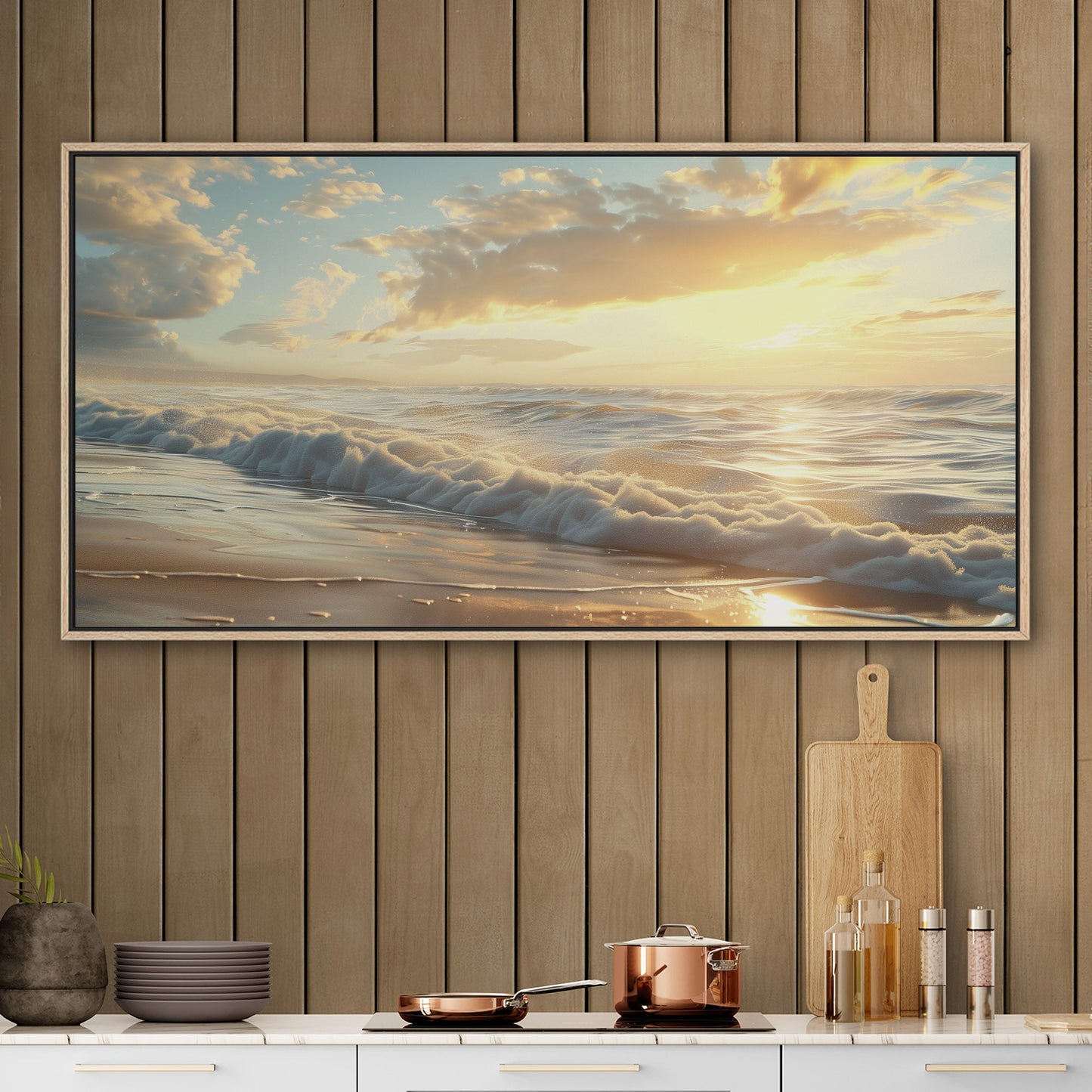 Coastal serenity, beach beauty, tranquility - Sunlit Seashore