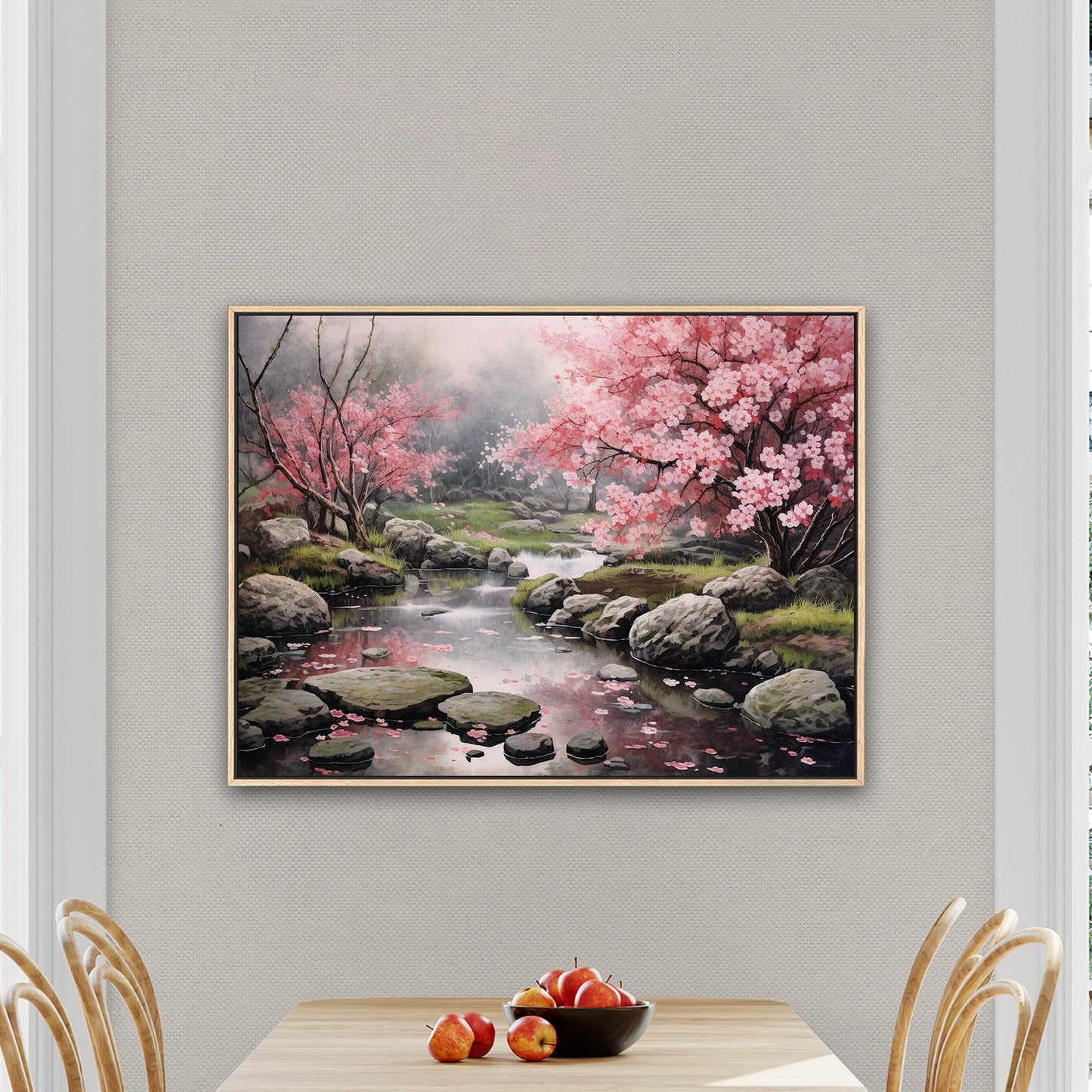 Serenity and elegance captured in watercolor - Enchanting Oasis