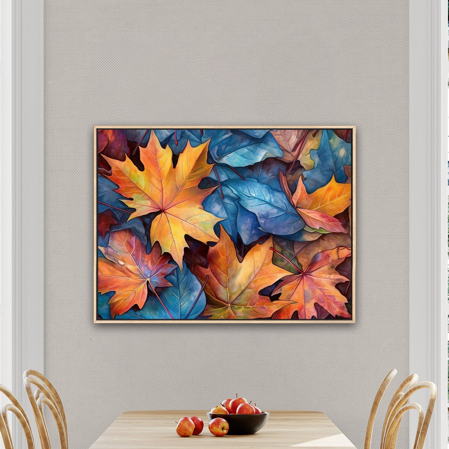 Autumn Leaves Closeup Painting - Colorful Autumn Foliage Delight