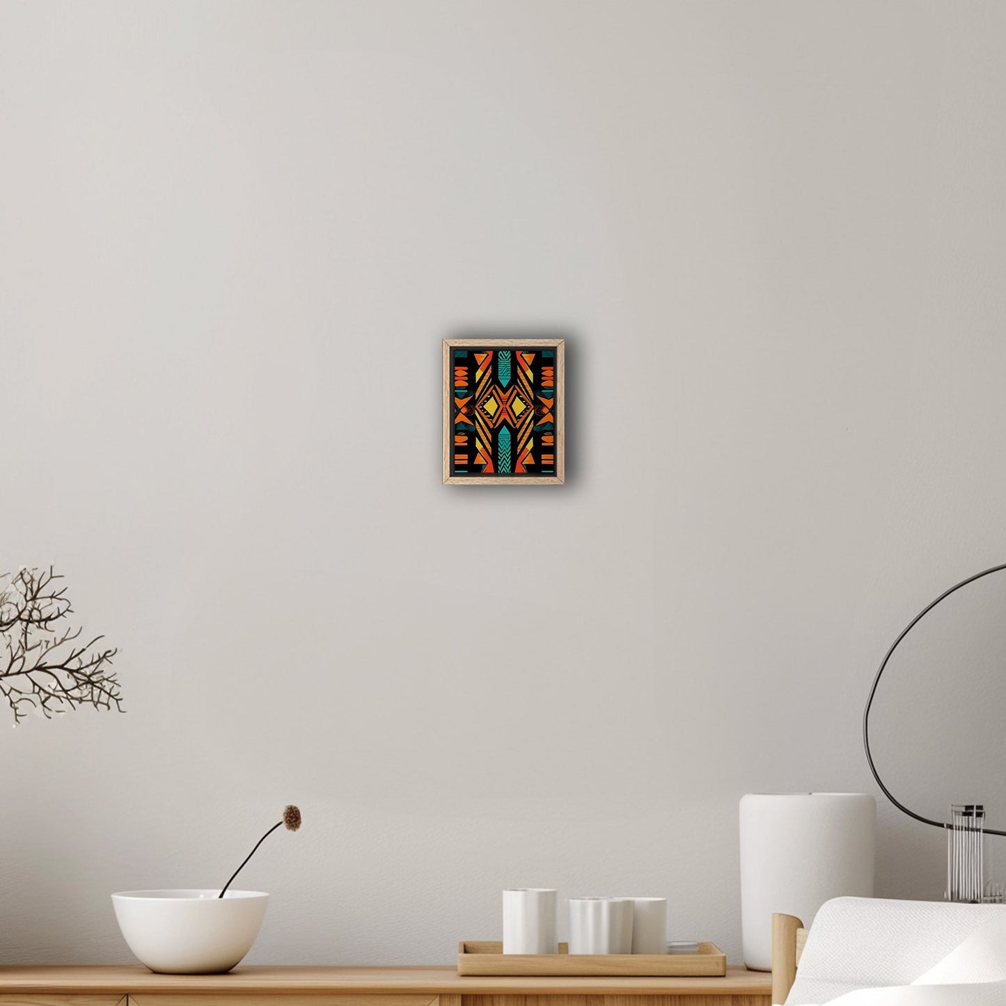 Tribal African Symmetrical Abstract Painting - Tribal Rhythms: Modern Color Explosion