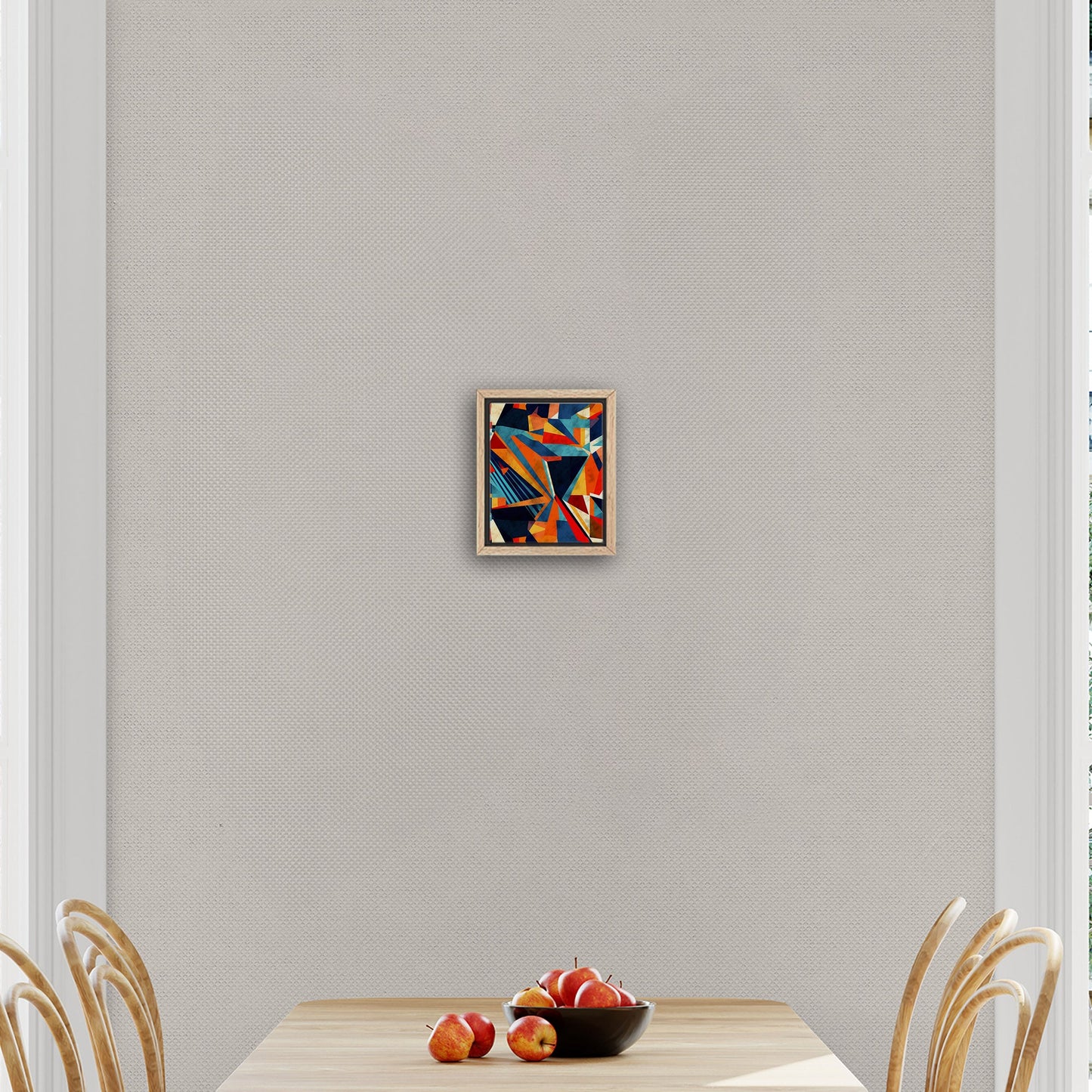 Bold, abstract wall art with geometric shapes and vibrant colors - Transformative Abstraction