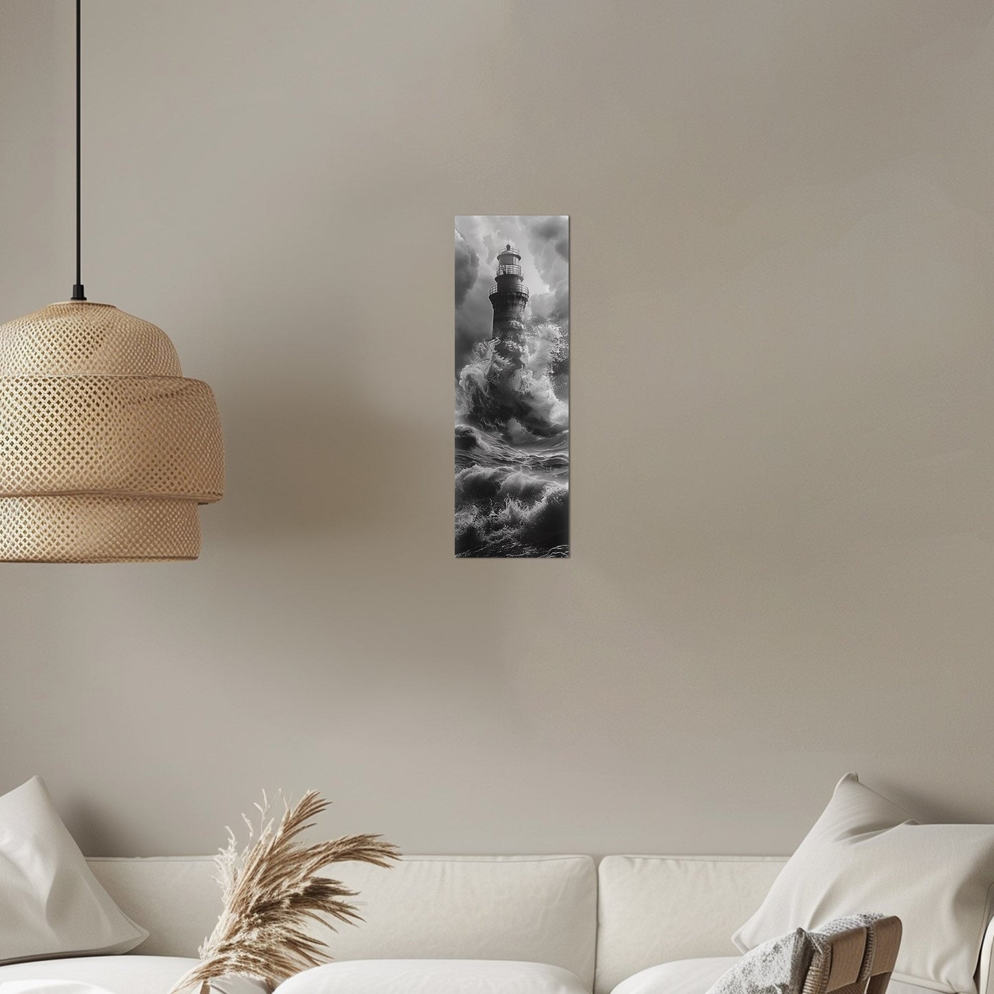 Highly detailed lighthouse wall art - Serene Coastal Dream