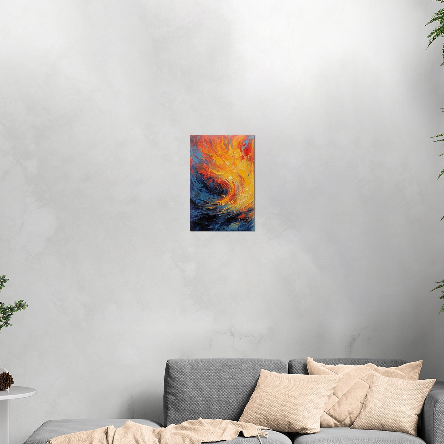 Fiery abstract art with vibrant flames - Inferno Revived