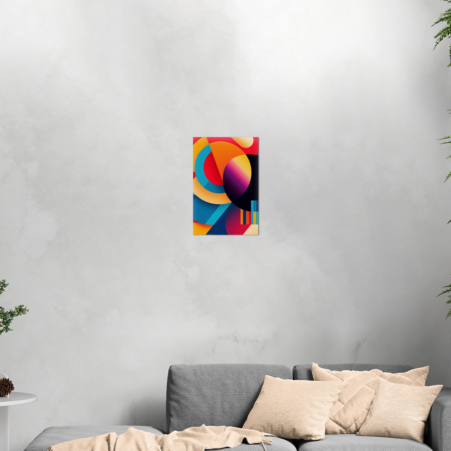 Vibrant, geometric abstract art - Bold Fusion of Colors