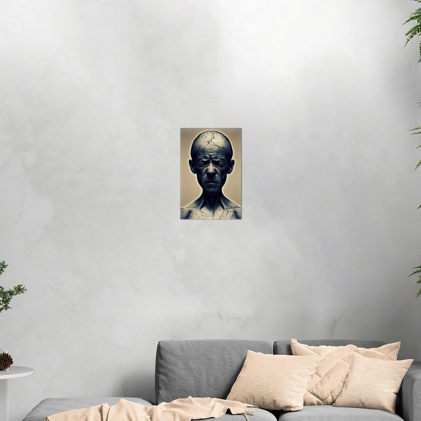 Captivating wall art evoking frustration - Ethereal Agitation