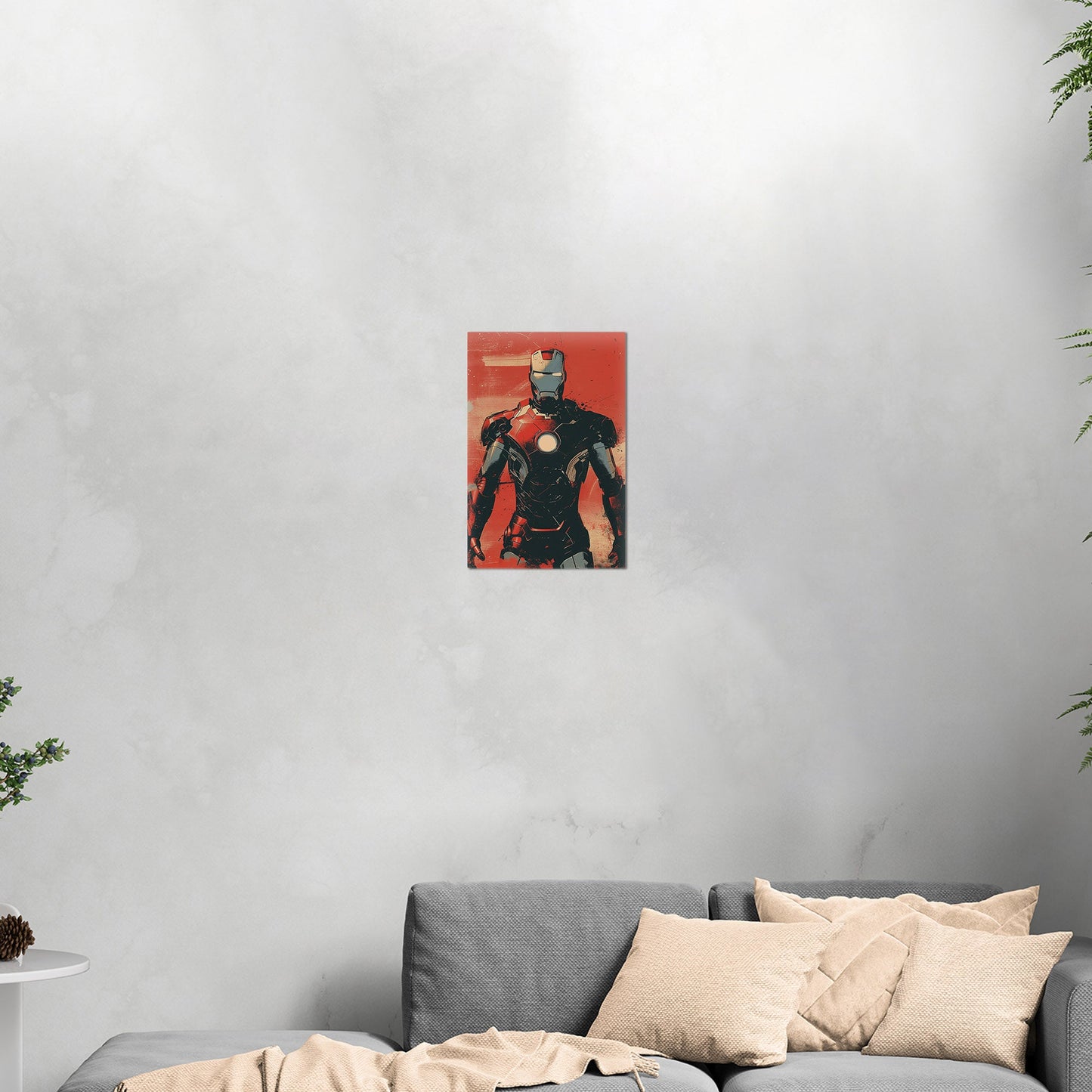 Print Style Artwork of Iron Man - Halftone Heroic Hues