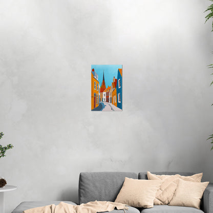 Sky-Blue and Amber Dutch landscape - Enduring Elegance