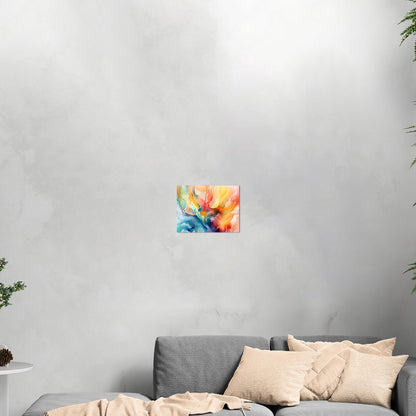 Watercolor Vibrant Multicolor Abstract - Flowing Color Symphony