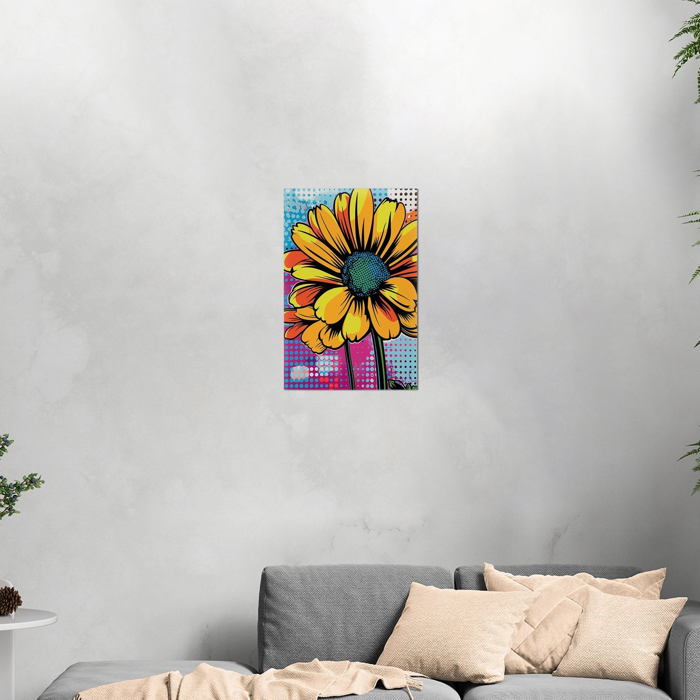 Vibrant Floral Pop Art -  Whimsical Floral Delight