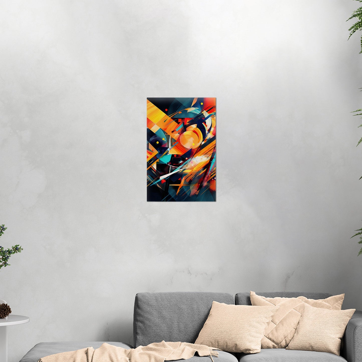 Abstract Geometric Painting - Electric Dreamscapes