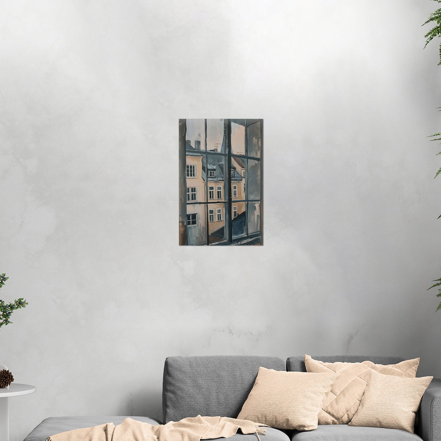 Impressionist View Out of a Window in a European City - Pastel Cityscape Dreams