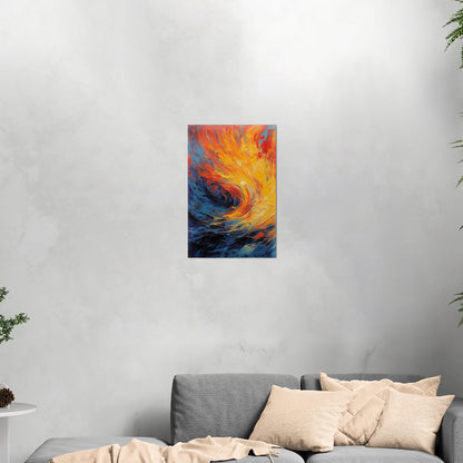 Fiery abstract art with vibrant flames - Inferno Revived