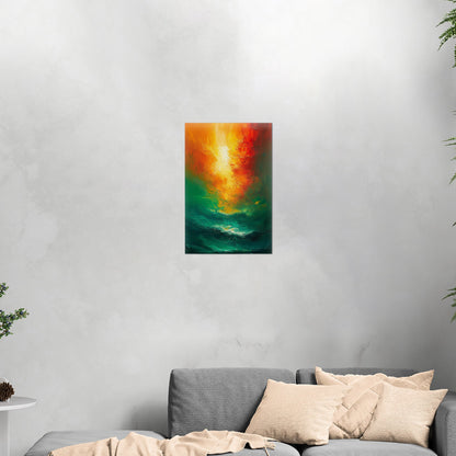 Captivating abstract oil painting incorporating vibrant colors - Harmony of Colors