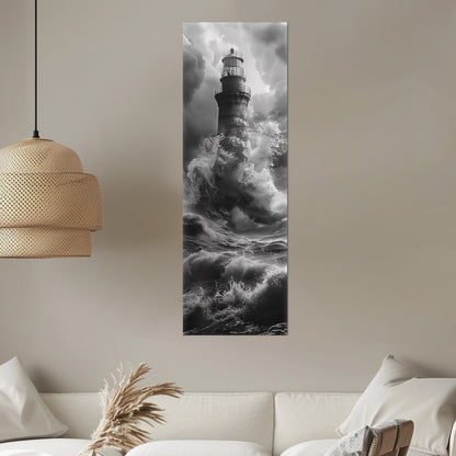 Highly detailed lighthouse wall art - Serene Coastal Dream