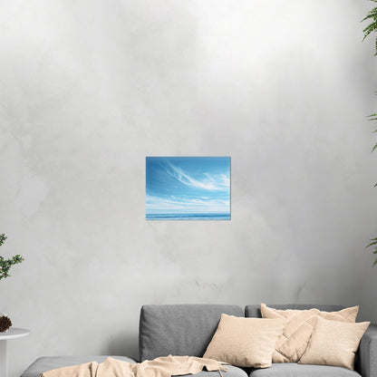 Abstract brush stroke painting of ocean - Modern Serenity