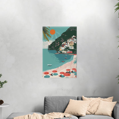 Sunny Amalfi Coast Day Art - Mediterranean Tranquility