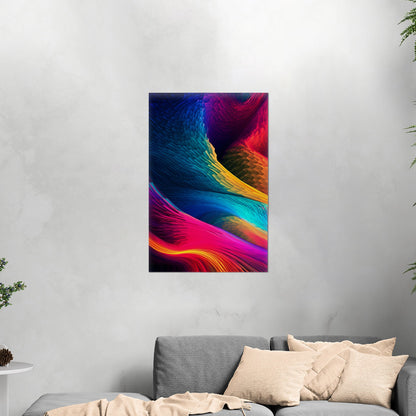 Colorful Digital Art Render - Electric Rainbow Ripples