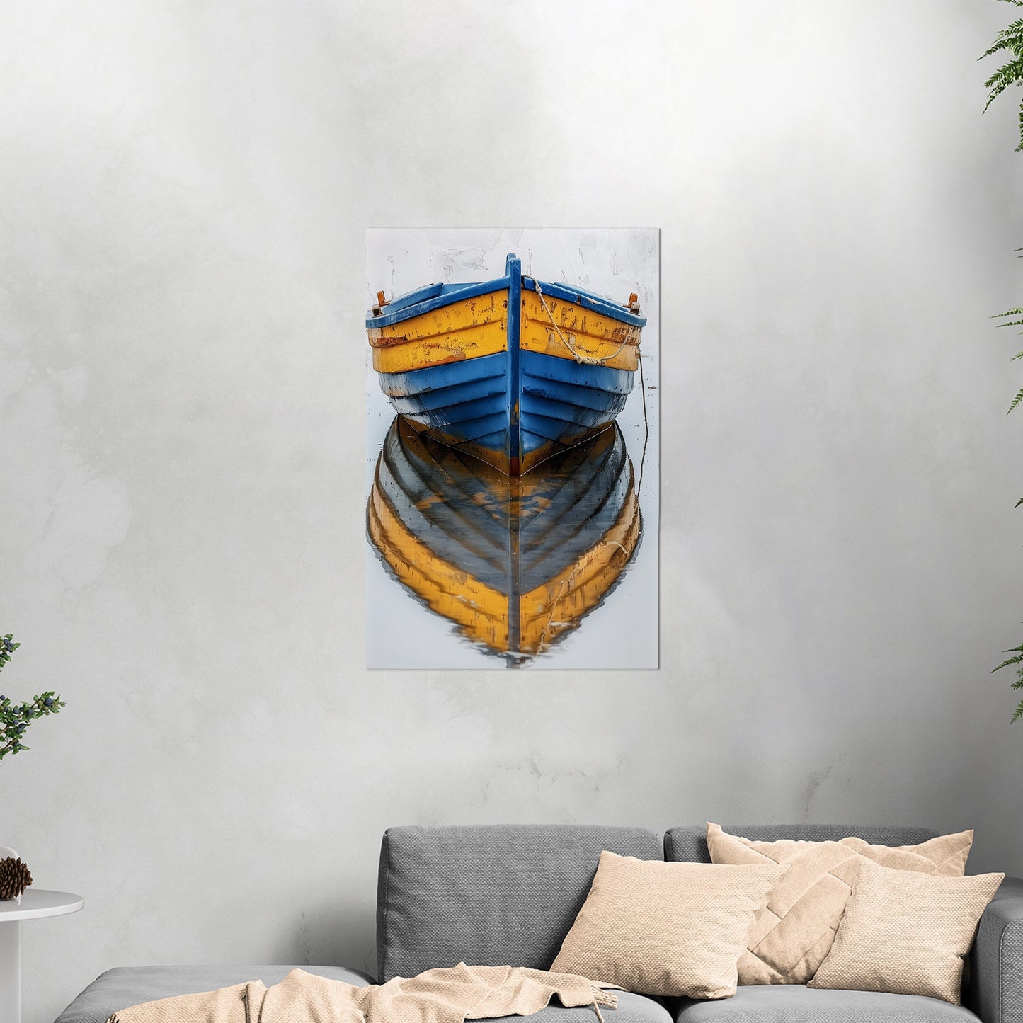 Tranquil Water with Rowboat - Dreamy Serenity