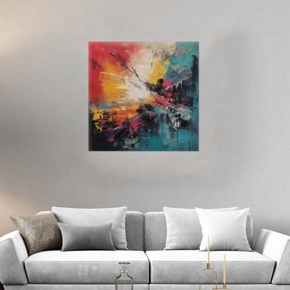 Abstract office decor with vibrant brushstrokes - Energy Explosion