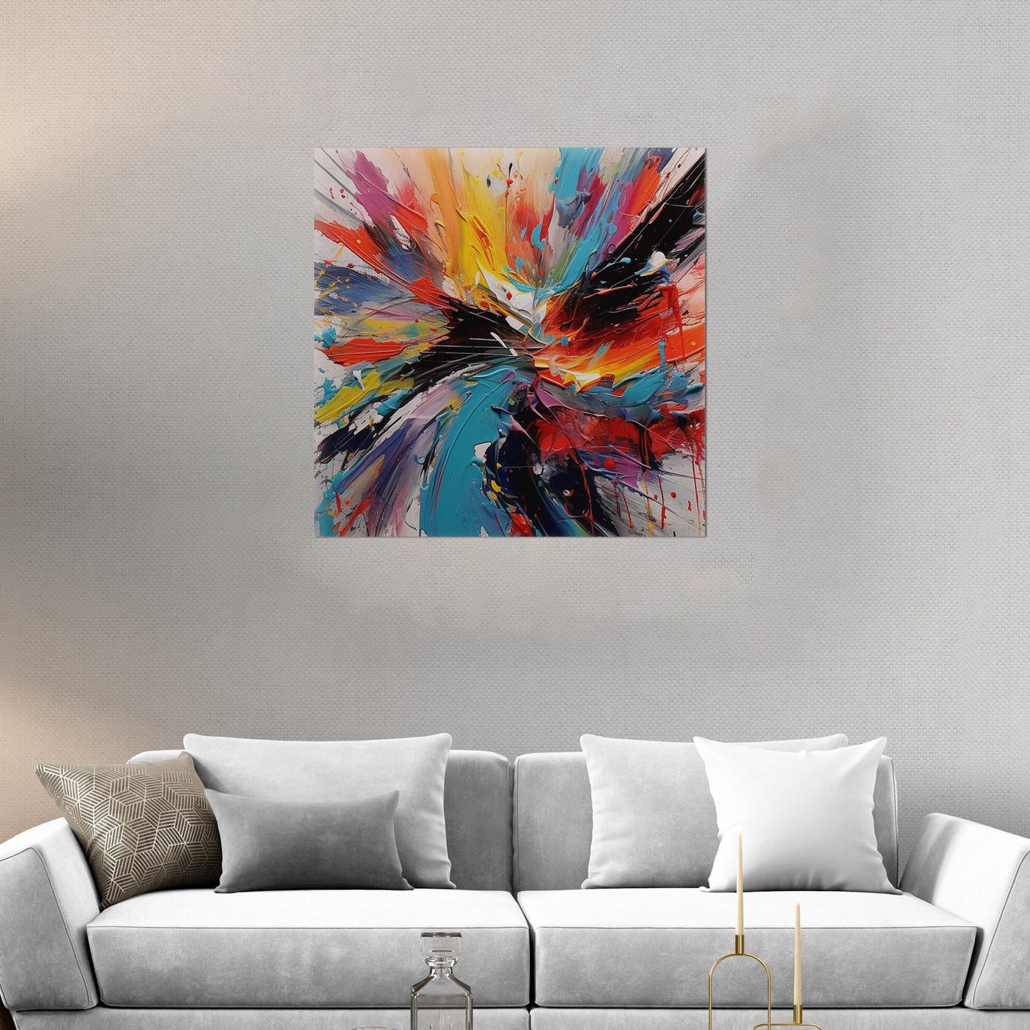 Immerse your space in dynamic, abstract art - Vivid Expression.