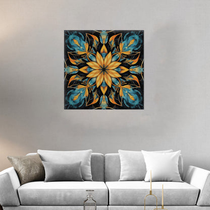 Hypnotic kaleidoscope art with vibrant colors, intricate patterns - Enchanted Kaleidoscope