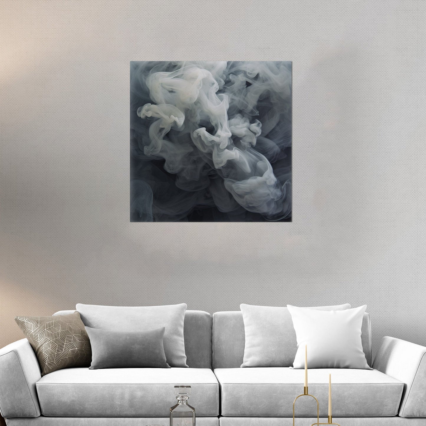 Photorealist Smoke in Grey and White - Ethereal Euphoria