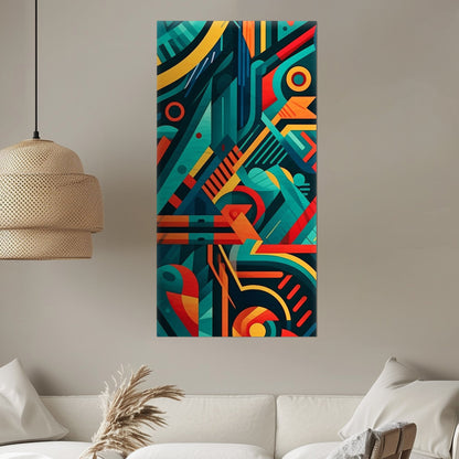 Bold graphic pattern wall art inspired by modern design - Vibrant Abstraction