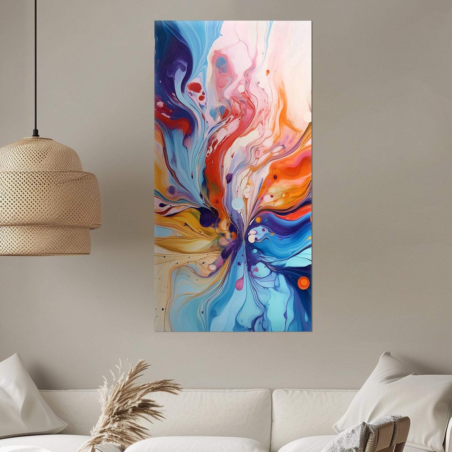 Colorful Abstract Splatter Painting - Colorful Movement