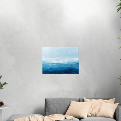 Abstract brush stroke painting - Ocean Blue Sky