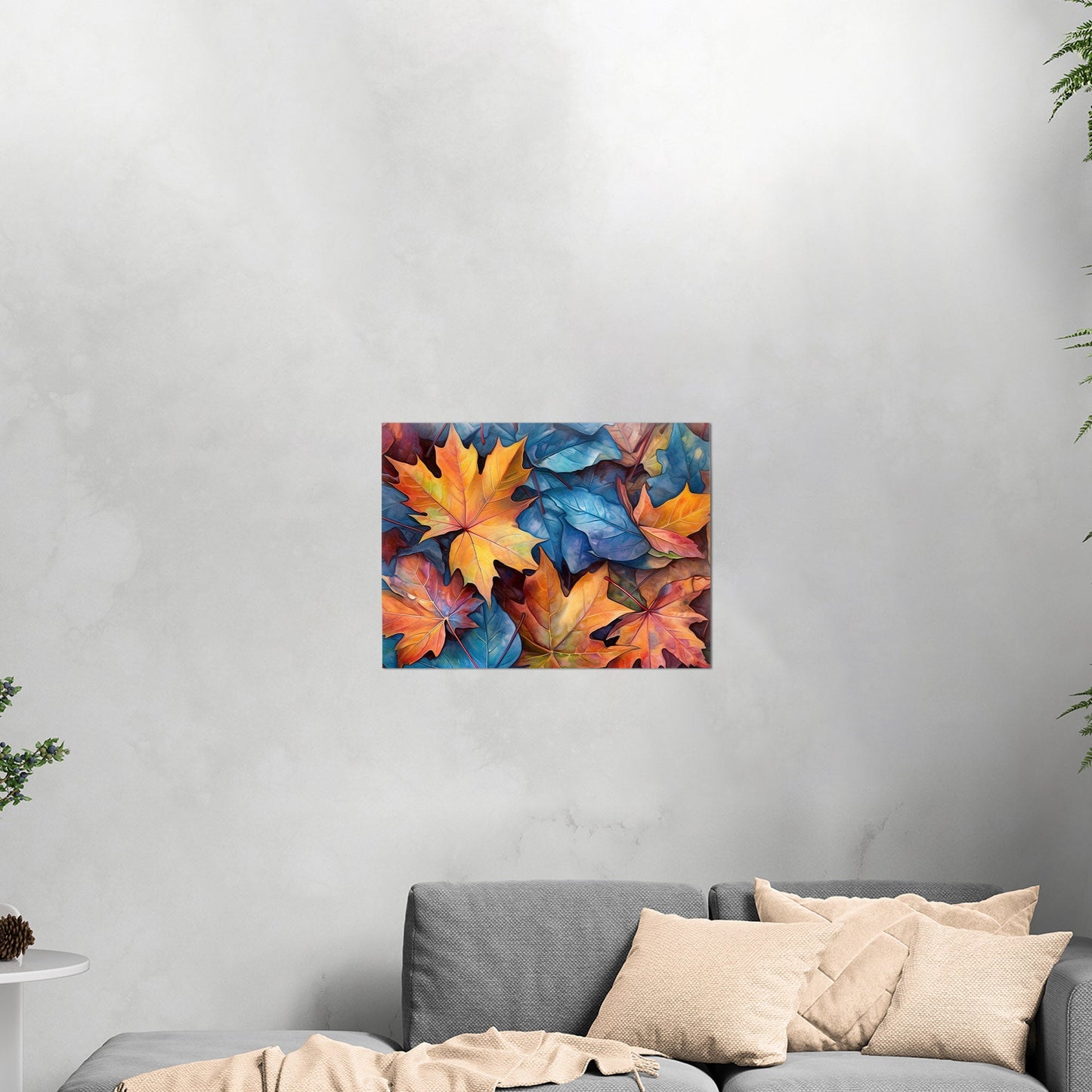 Autumn Leaves Closeup Painting - Colorful Autumn Foliage Delight