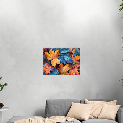 Autumn Leaves Closeup Painting - Colorful Autumn Foliage Delight