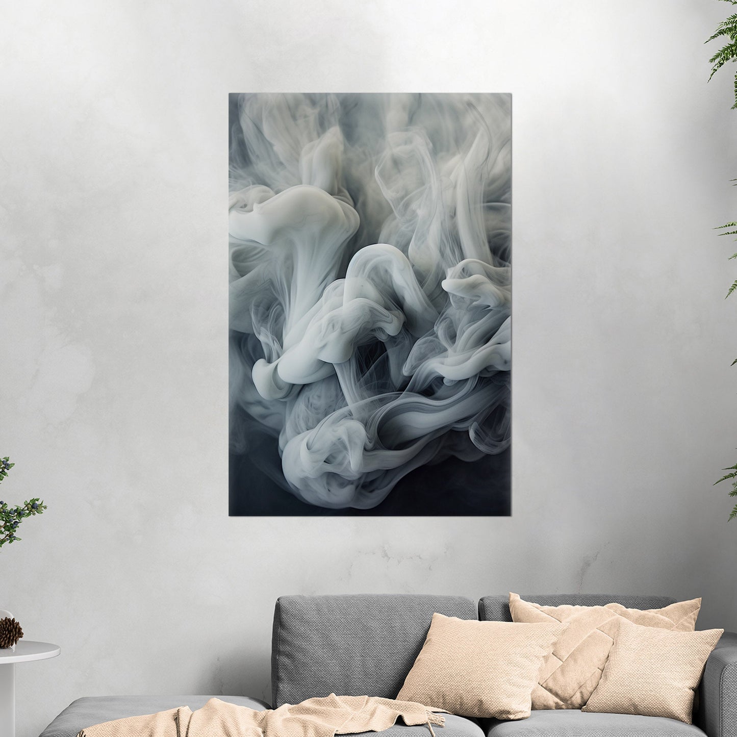 White and Grey Photorealistic Smoke Swirls - Ethereal Swirls