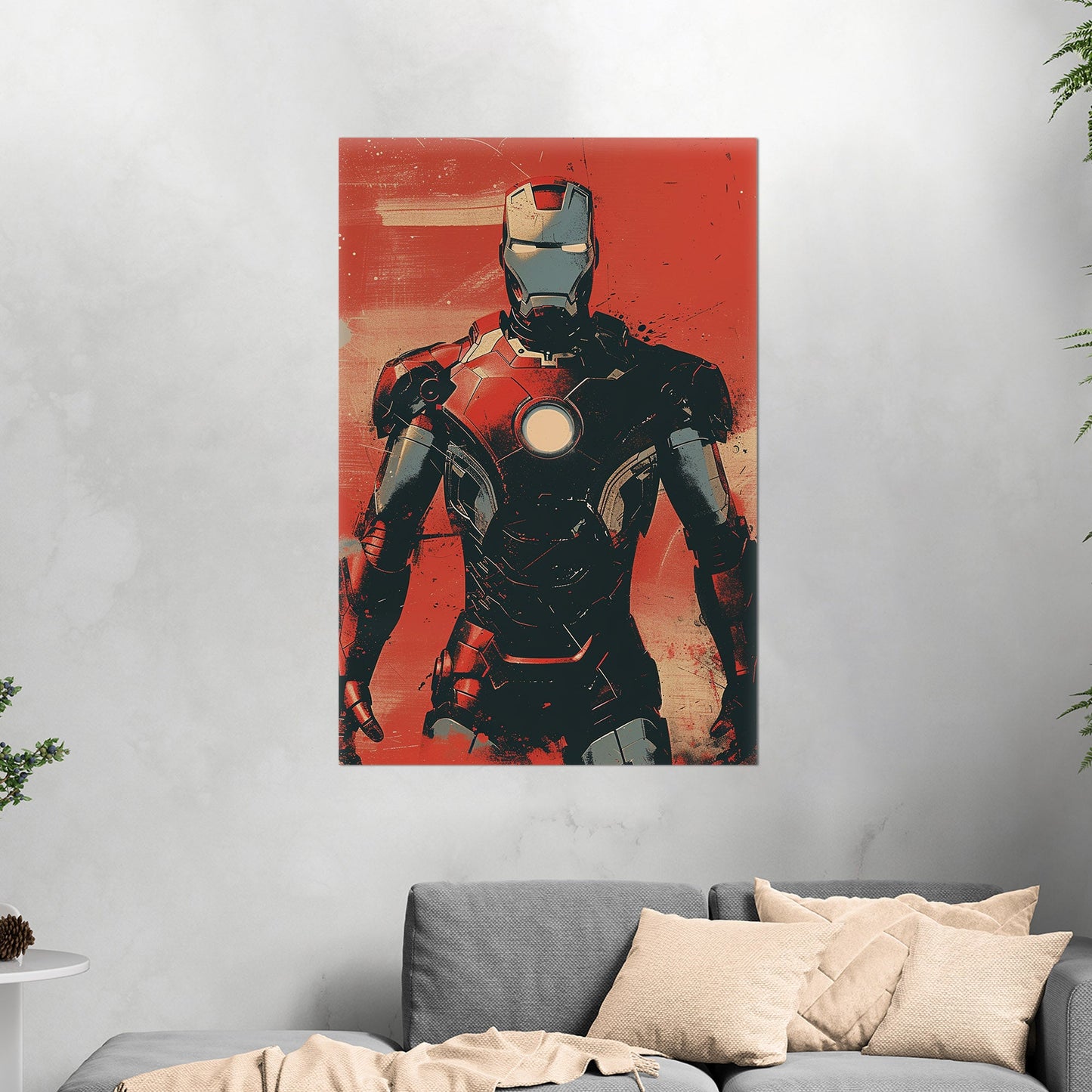 Print Style Artwork of Iron Man - Halftone Heroic Hues