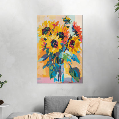 Vibrant sunflower masterpiece - Artistic Serenity