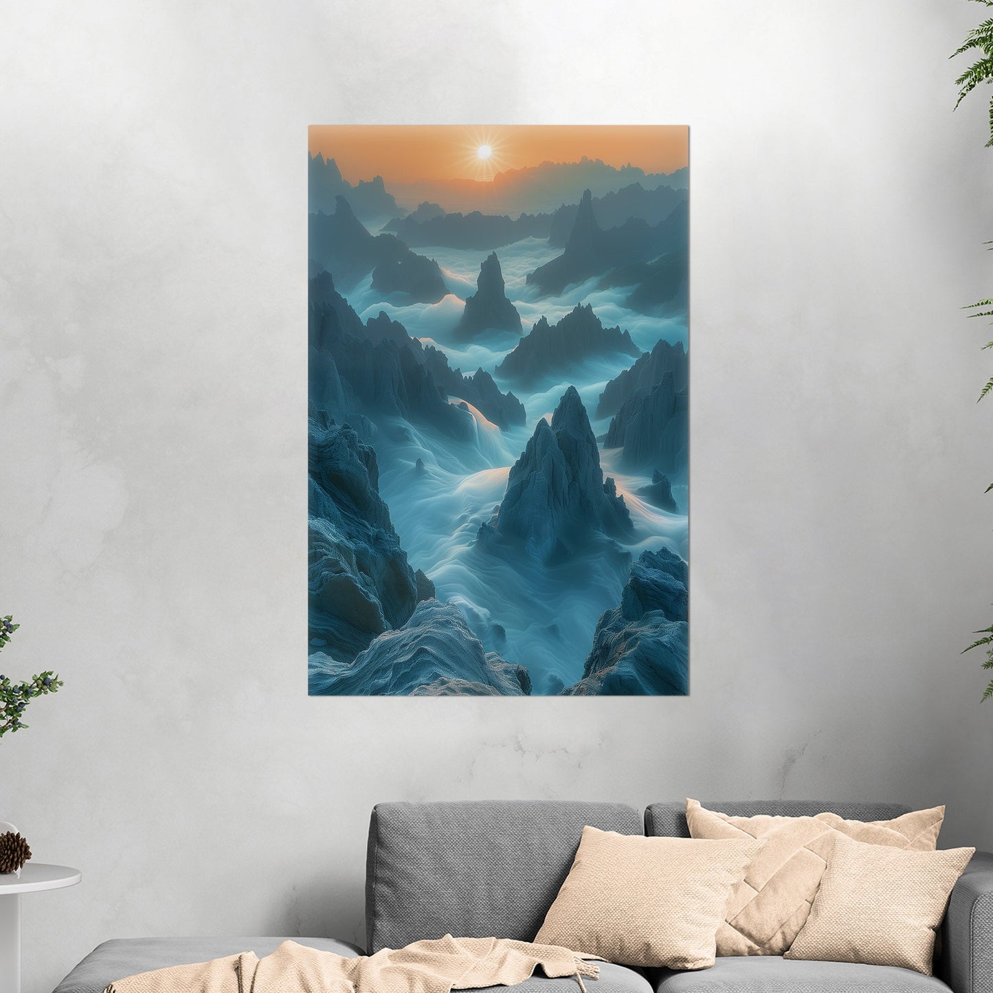 Landscape with Mountain Peaks and Clouds - Sculptures of the Sky