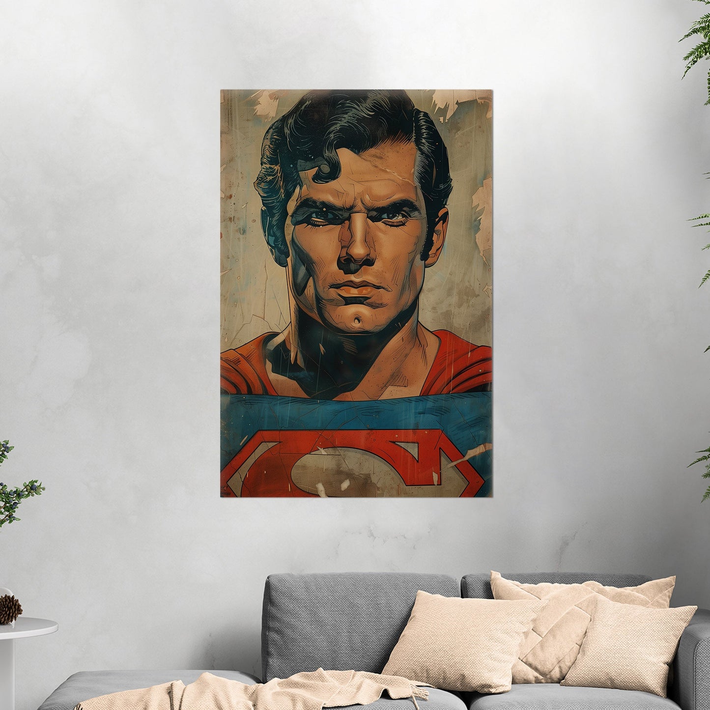 Heroic Retro Superman Closeup