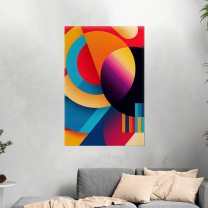 Vibrant, geometric abstract art - Bold Fusion of Colors