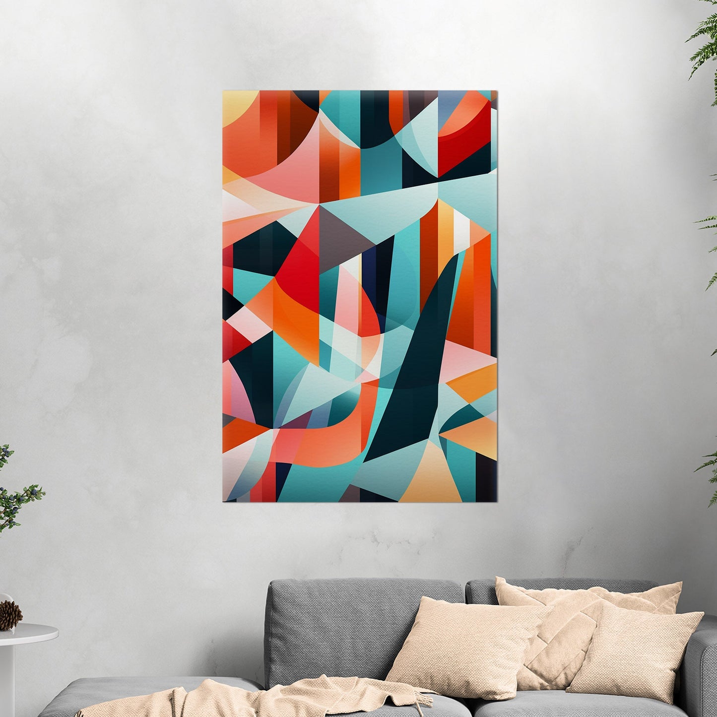 Bold geometric abstract wall art - Harmony in Motion