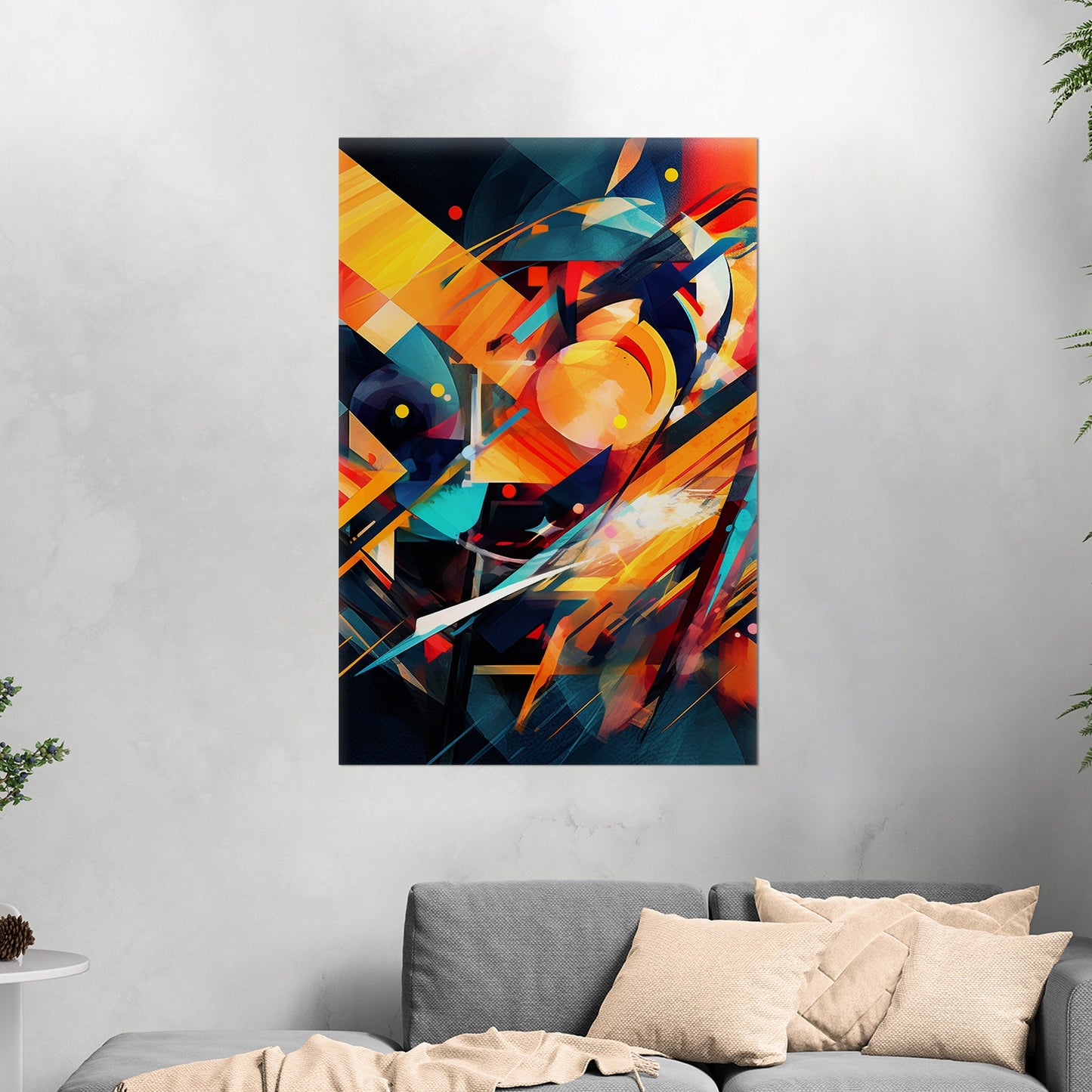 Abstract Geometric Painting - Electric Dreamscapes