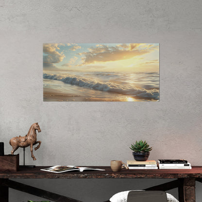 Coastal serenity, beach beauty, tranquility - Sunlit Seashore