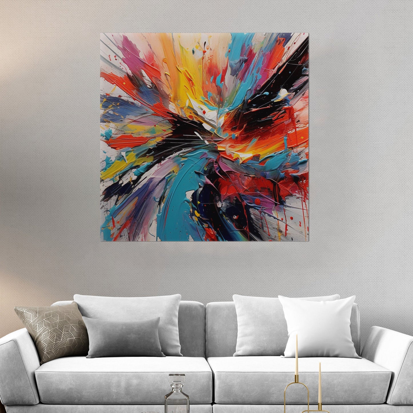 Immerse your space in dynamic, abstract art - Vivid Expression.