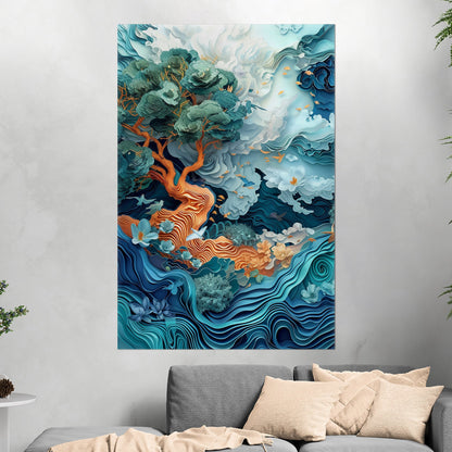 Elevate your space with this sophisticated 3D art - Enchanting Dreamscapes