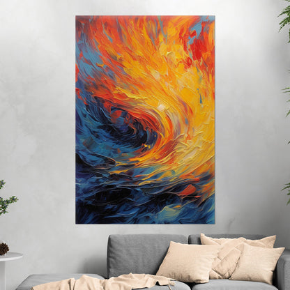 Fiery abstract art with vibrant flames - Inferno Revived