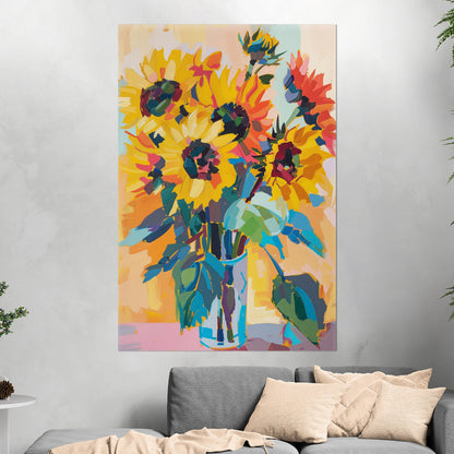 Vibrant sunflower masterpiece - Artistic Serenity