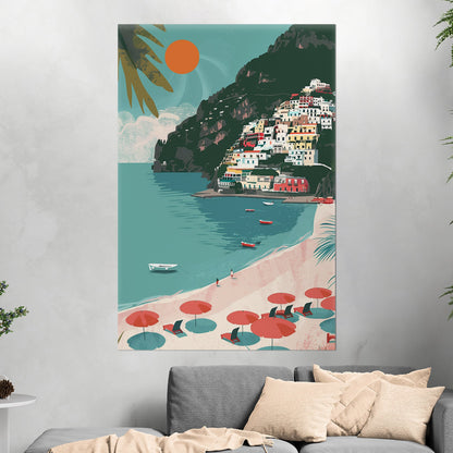 Sunny Amalfi Coast Day Art - Mediterranean Tranquility